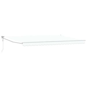 vidaXL Aurinkovarjo valkoinen 500 x 300 x 165 cm Polyesteri ja metalli