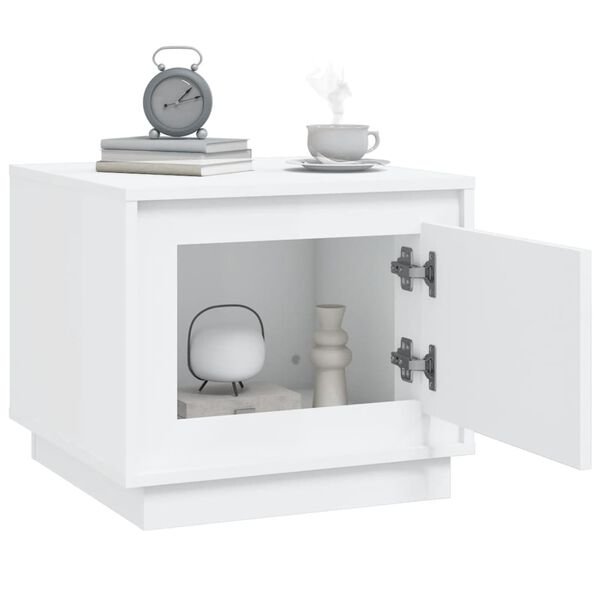vidaXL Sohvapöytä valkoinen 51x50x44 cm tekninen puu