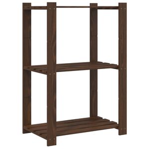 vidaXL 3-kerroksinen Varastohylly ruskea 60x38x90 cm t&auml;ysi m&auml;nty
