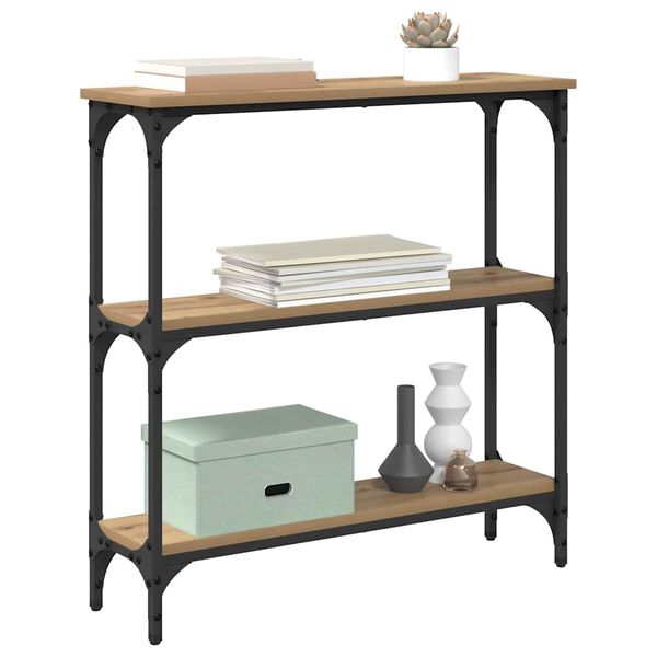 vidaXL Konsolip&ouml;yt&auml; Artisan tammi 75 x 22,5 x 75 cm Tekninen puu