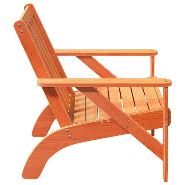 vidaXL Puutarha adirondack tuoli vaha ruskea 75x77x77 cm