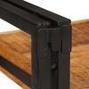 vidaXL Yöpöytä ruskea ja musta 38 x 33 x 58 cm Kiinteä mango puu
