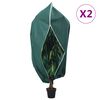 vidaXL Kasvien fleecepeite vetoketjulla 2 kpl 70 g/m&sup2; 1,55x1,55 m