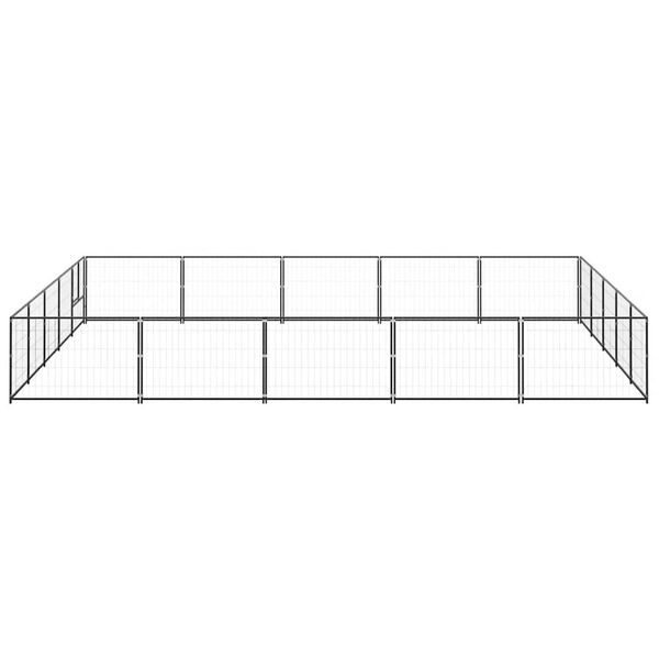 vidaXL Koiranh&auml;kki musta 25 m&sup2; ter&auml;s