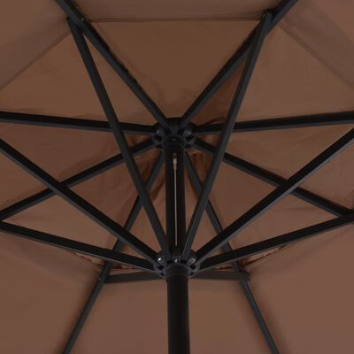 vidaXL Aurinkovarjo alumiinitanko 500 cm harmaanruskea