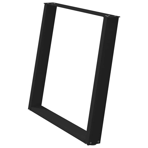 vidaXL Ruokap&ouml;yd&auml;n jalat U-muotoiset 2 kpl musta 90x(72-73) cm ter&auml;s