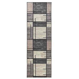 vidaXL Mattojuoksija LESAKA Ruskea 100 x 200 cm Timantti sametti