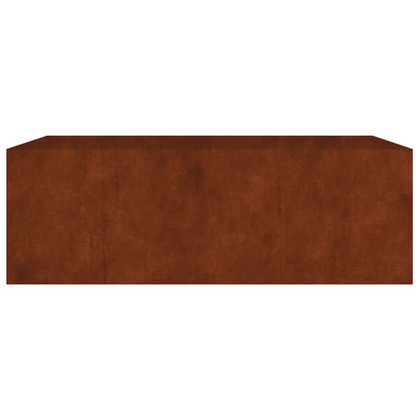 vidaXL Korotettu kukkalaatikko 120x80x40 cm Corten ter&auml;s