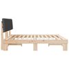 vidaXL Sänkyrunko verhoillulla päädyn Tumma harmaa 200 x 200 cm