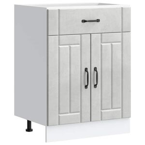 vidaXL Keitti&ouml;n pohjakaappi Lucca betoniharmaa suunniteltu puu