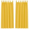 vidaXL Piment&auml;v&auml; verho renkailla 2 kpl Sinapinkeltainen 245 x 140 cm