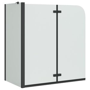 vidaXL Suihkusein&auml; Musta 120 x 68 x 130 cm ESG-lasi ja alumiini