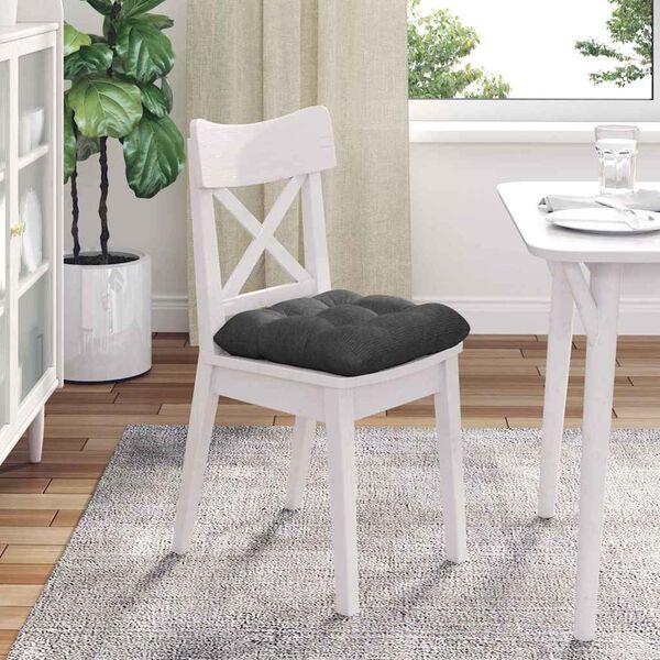 vidaXL Istuintyynyt 4 pcs Tumma harmaa 40 x 40 cm Korduroikangas