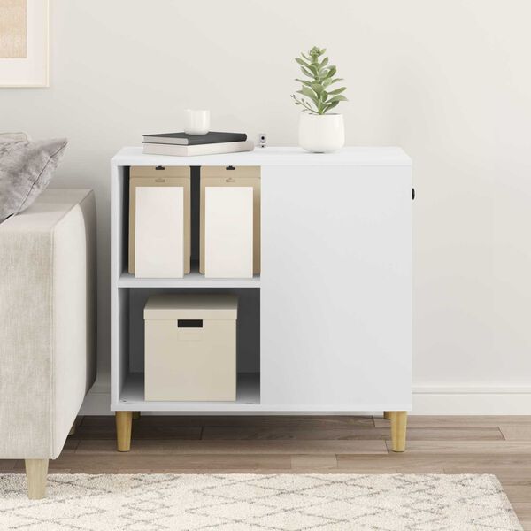 vidaXL Kissatalo Valkoinen 72 x 42.5 x 70 cm Tekninen puu