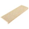vidaXL Porrasmatot 15 kpl 65x21x4 cm vaaleanbeige suorakaiteen muotoinen reuna