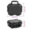 vidaXL Kannettava Flight Case Musta 30x24,5x12,5 cm PP