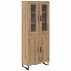 vidaXL Korkea kaappi 2 pcs Artisan tammi 69,5 x 34 x 180 cm