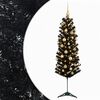 vidaXL Kapea tekokuusi joulupalloilla 150 cm 150 LEDi&auml;