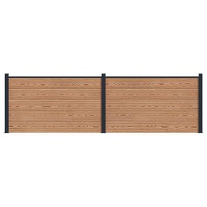 vidaXL Aitapaneeli 2 pcs WPC ja alumiini Ruskea