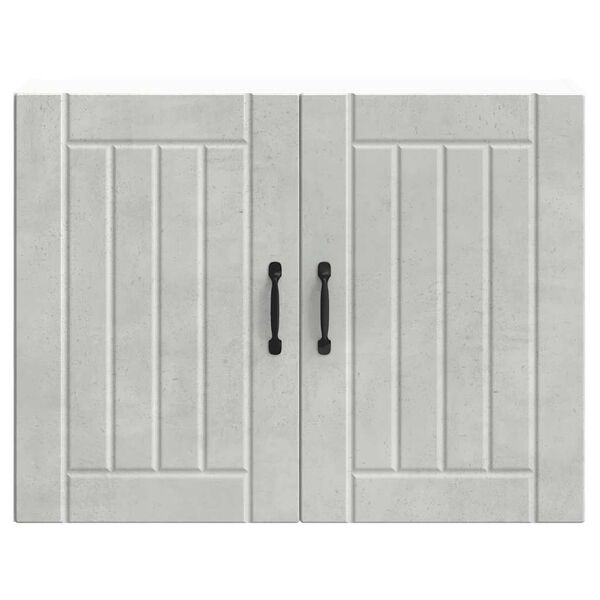 vidaXL Keitti&ouml;n sein&auml;kaappi Lucca betoninharmaa tekninen puu