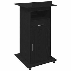 vidaXL Podium Musta tammi. Tekninen puu 55 x 55 x 107 cm