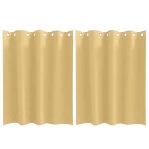 vidaXL Piment&auml;v&auml; verho renkailla 2 kpl Beige 140 x 140 cm Polyesteri