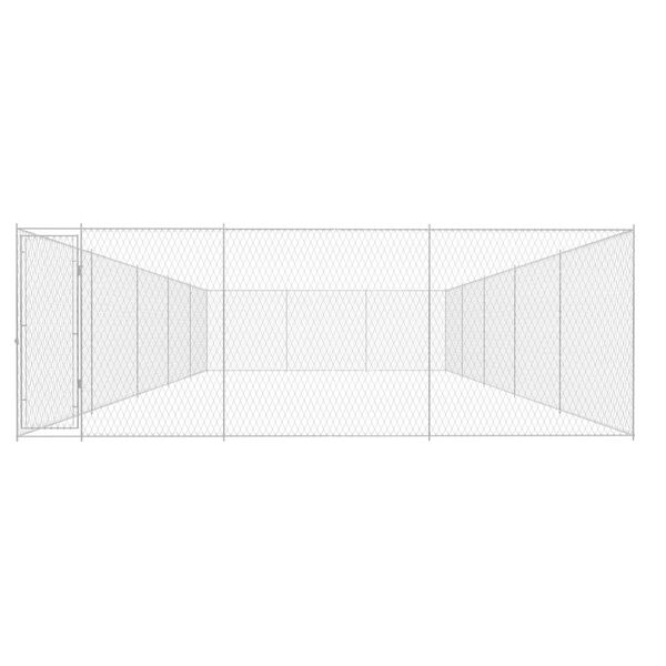 vidaXL Koiran ulkohäkki galvanoitu teräs 950x570x185 cm