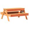 vidaXL Lasten piknikpöytä hiekkalaatikolla vahanruskea täysi mänty
