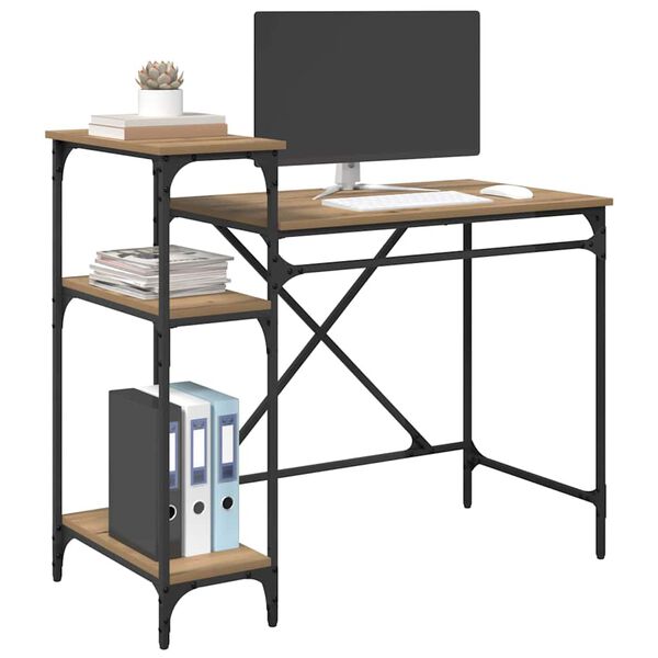 vidaXL Pöytä Artisan tammi 105 x 50 x 90 cm Tekninen puu