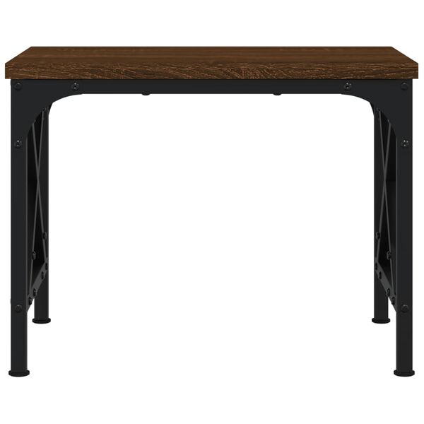 vidaXL Tulostinteline ruskea tammi 40x30x31 cm tekninen puu