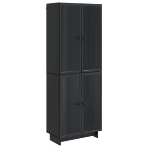 vidaXL Kaappisarja 2 pcs Musta 66 x 34,5 x 90 cm Tekninen puu