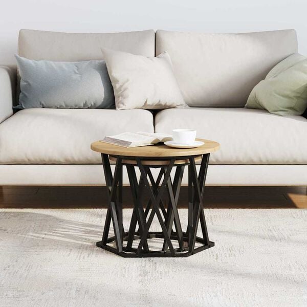 vidaXL Sivupöytä 2 pcs Artisan tammi Kehitetty puu ja teräs