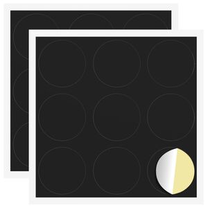 vidaXL Itsekiinnittyv&auml; ruuvikansi 2 kpl Musta &Oslash; 20 x 0,5 mm