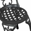 vidaXL Puutarhan Bistro Set 3 pcs Musta Alumiini