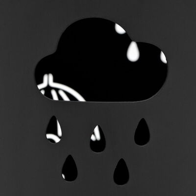 vidaXL Sateenvarjoteline sateenvarjot teräs musta