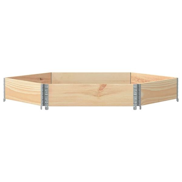 vidaXL Korotettu kukkalaatikko kuusikulmio 160x160 cm t&auml;ysi m&auml;nty