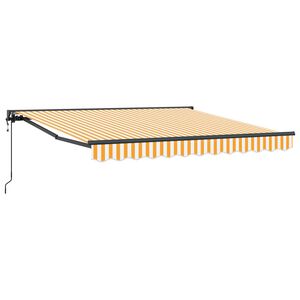 vidaXL Aurinkovarjon runko Keltainen ja valkoinen 300 x 250 cm