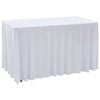 vidaXL Venyv&auml;t p&ouml;yt&auml;liinat 2 kpl helmalla 243 x 76 x 74 cm valkoinen