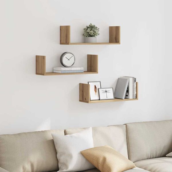 vidaXL Kasvitelineet 3 kpl artesaani tammi 58x18x18 cm tekninen puu