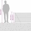 vidaXL Aitalatu Harmaa 100 x 0,8 m (16 x 16 mm verkko) Teräs ja PVC