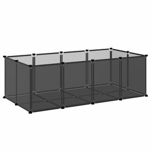vidaXL Pienel&auml;inh&auml;kki musta 144x74x46,5 cm PP ja ter&auml;s