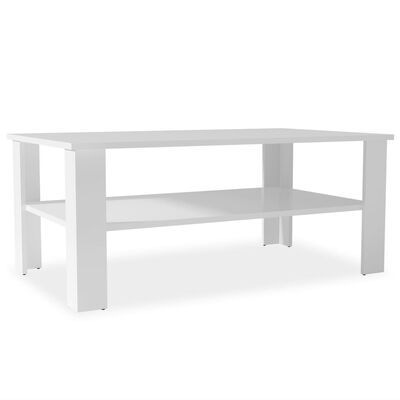 vidaXL Sohvapöytä lastulevy 100x59x42 cm valkoinen