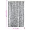 vidaXL Hyönteisverho harmaa ja mustavalkoinen 118x220 cm chenille