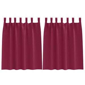 vidaXL Piment&auml;v&auml; verho renkailla 2 pcs Viininpunainen 140 x 140 cm
