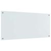 vidaXL Keitti&ouml;n suojapaneeli Valkoinen 110 x 50 cm karkaistu lasi