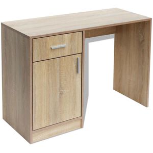 vidaXL Ty&ouml;p&ouml;yt&auml; laatikolla ja kaapilla tammi 100x40x73 cm
