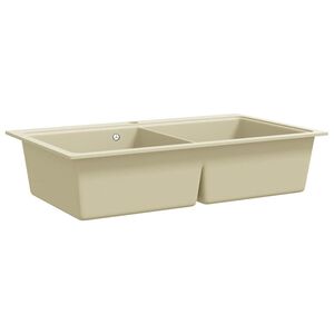 vidaXL Keitti&ouml;n tuplapesuallas graniitti beige