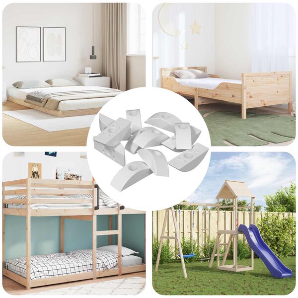 vidaXL Puolikuun aluslaatta 12 pcs Valkoinen M6 Polypropeeni