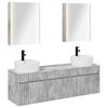 vidaXL Kylpyhuoneen kaappisetti 5 pcs Betoninharmaa 53 x 15,5 x 70 cm