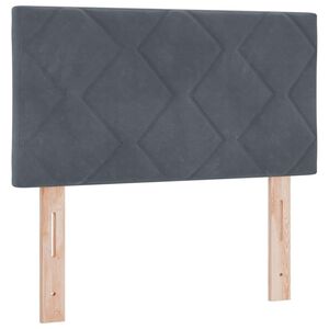 vidaXL LED-pääty päätyllä Tumma harmaa 80 cm Nahkavaatetus